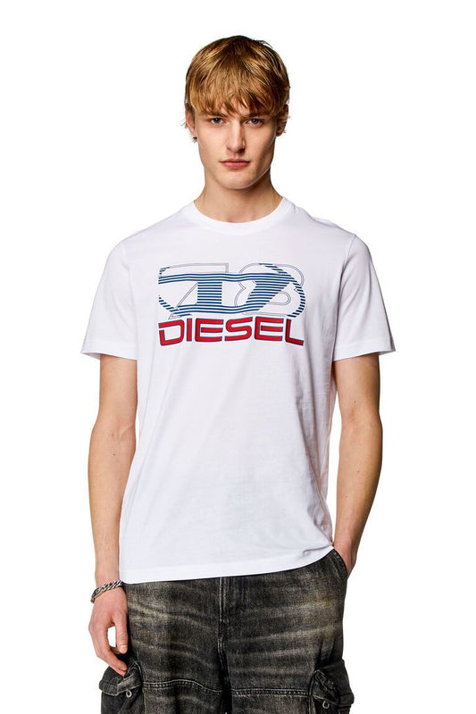 Diesel Herren T-Shirt mit Diesel Print-Logo