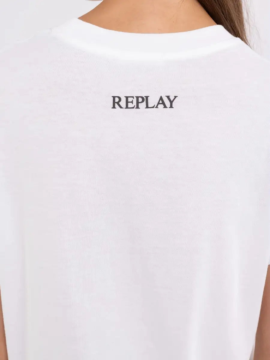 Replay Damen T-Shirt mit Aufdruck