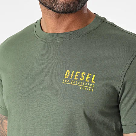 Diesel Herren T-Shirt mit Fleckigem Logo