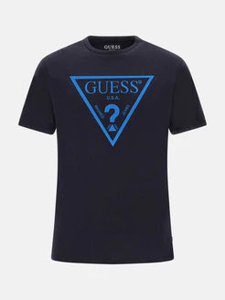 Guess Herren T-Shirt Dreieck Logo Reflect
